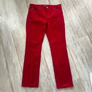 Lauren Ralph Lauren Red Corduroy Premier Straight Pants Size 12